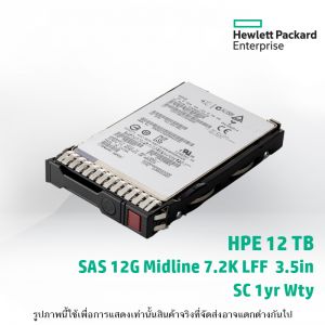 HPE 12TB SAS 12G Midline 7.2K LFF (3.5in) SC 1yr Wty Helium 512e Digitally Signed Firmware HDD