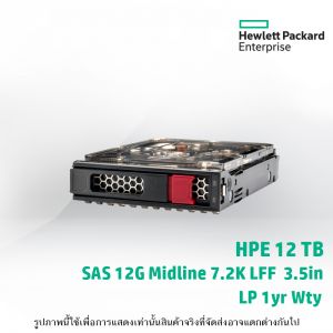 HPE 12TB SAS 12G Midline 7.2K LFF (3.5in) LP 1yr Wty Helium 512e Digitally Signed Firmware HDD