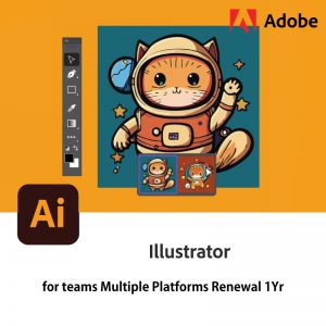 Adobe Illustrator for teams Multiple Platforms Renewal 1Yr