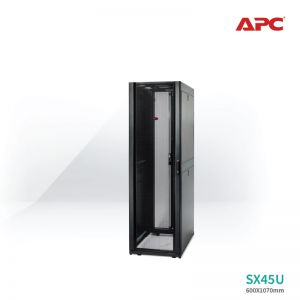 [AR3105] APC NetShelter SX 45U 600mm Wide x 1070mm Deep Enclosure with Sides Black 5Y Carry-in