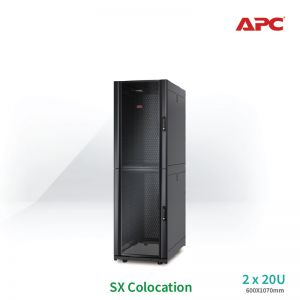[AR3200] APC NetShelter SX Colocation 2 x 20U 600mm Wide x 1070mm Deep Enclosure with Sides Black 5Y Carry-in