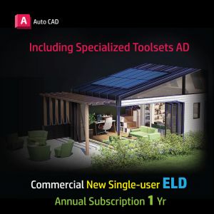 AutoCAD - including specialized toolsets AD Commercial New Single-user ELD Annual Subscription 1 Yr