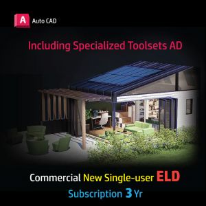 AutoCAD - including specialized toolsets AD Commercial New Single-user ELD 3 Yrs Subscription