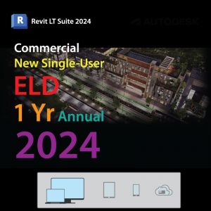 AutoCAD Revit LT Suite 2024 Commercial New Single-user ELD 1Yr Annual Subscription