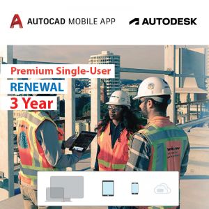 AutoCAD mobile app Premium Single-user 3Yrs Subscription Renewal
