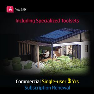 AutoCAD - including specialized toolsets Commercial Single-user 3 Yrs Subscription Renewal
