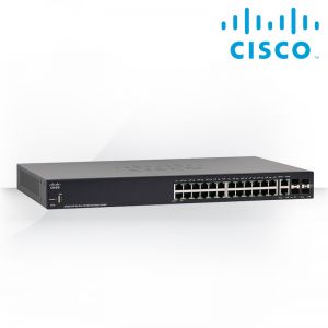Cisco SF250-24P 24-Port 10/100 PoE Smart Switch Limited Lifetime Hardware Warranty 5YR fr EOS