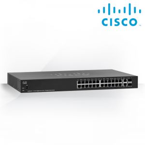 Cisco SG250X-24 24-Port Gigabit Smart Switch with 10G Uplinks Limited Lifetime Hardware Warranty 5YR fr EOS