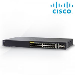 Cisco SG350-28P 28-port Gigabit POE Managed Switch Limited Lifetime Hardware Warranty 5YR fr EOS