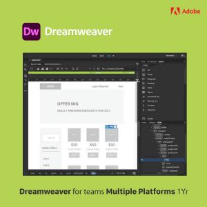 Dreamweaver for teams Multiple Platforms 1Yr