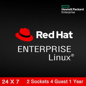 Red Hat Enterprise Linux Server 2 Sockets 4 Guests 1 Year Subscription 24x7 Support E-LTU
