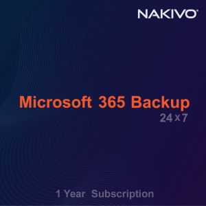 NAKIVO Backup & Replication for Microsoft Office 365 1 Year Subscription. Includes 24/7 Support  (min. 10 lcs.)