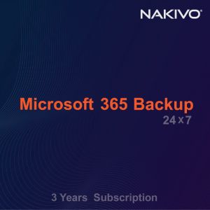 NAKIVO Backup & Replication for Microsoft Office 365 3 Year Subscription. Includes 24/7 Support  (min. 10 lcs.)