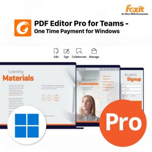 Foxit PDF Editor Pro for Teams 13 - One Time Payment for Windows