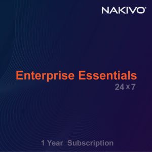 NAKIVO Backup & Replication Enterprise Essentials 1 Year Per-workload Subscription with 24/7 Support 10 Workloads