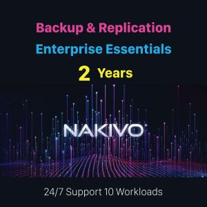 NAKIVO Backup & Replication Enterprise Essentials  2 Year Per-workload Subscription with 24/7 Support 10 Workloads
