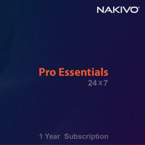 NAKIVO Backup & Replication Pro Essentials 1 Year Per-workload Subscription with 24/7 Support 10 Workloads