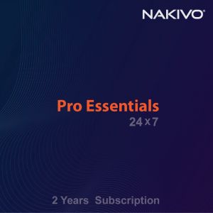NAKIVO Backup & Replication Pro Essentials 2 Year Per-workload Subscription with 24/7 Support 10 Workloads