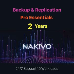 NAKIVO Backup & Replication Pro Essentials 2 Year Per-workload Subscription with 24/7 Support 10 Workloads