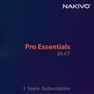 NAKIVO Backup & Replication Pro Essentials 3 Year Per-workload Subscription with 24/7 Support 10 Workloads