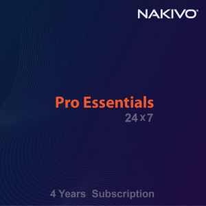 NAKIVO Backup & Replication Pro Essentials 4 Year Per-workload Subscription with 24/7 Support 10 Workloads