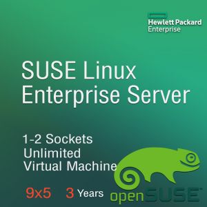 SUSE Linux Enterprise Server 1-2 Sockets Unlimited VM 3yr Subscription 9x5 Support Flexible LTU