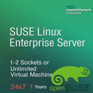 SUSE Linux Enterprise Server 1-2 Sockets Unlimited VM 1yr Subscription 24x7 Support Flexible LTU