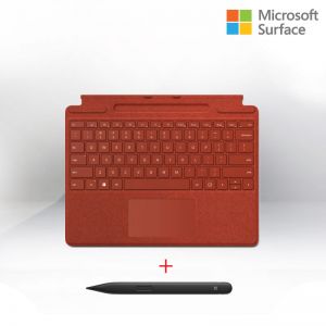 [8X8-00036] Surface Signature Keyboard + Slim Pen2 Commercial Poppy Red 1Yr