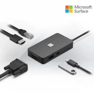 [1E4-00005] Surface USB-C Travel Hub Commercial Black (USB-C / USB-A / VGA, RJ45 / HDMI 2.0 4K) 1Yr